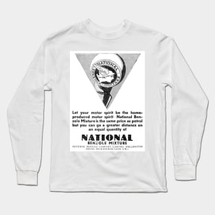 National Benzole Mixture - Motor Spirit - 1931 Vintage Advert Long Sleeve T-Shirt